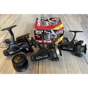 Lot of 3 Vintage Abu Garcia Cardinal 753 & 564 Rear Drag Fishing Spinning Reels
